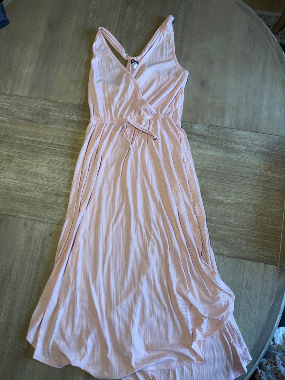 VENUS Light Pink Sleeveless Wrap Maxi Dress